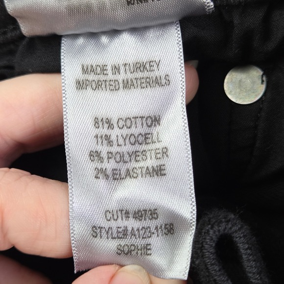 AGOLDE Sophie Mid Rise Ankle Skinny Jeans Women's Size 28 Black - Picture 5 of 8